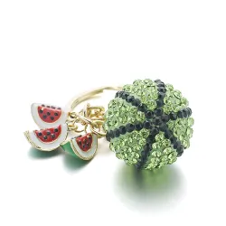 Green crystal watermelon - keychainSleutelhangers