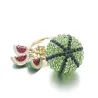 Green crystal watermelon - keychainKeyrings