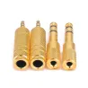 1/4 "6,35 mm jack stereo verguld - 6,5 mm tot 3,5 mm - audio-adapter - converter voor hoofdtelefoon - microfoon 4 stuksPluggen