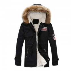 Winter hooded jacket - warm - slimJassen