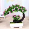 Japanese pink & purple flowers - artificial bonsai potArtificial flowers