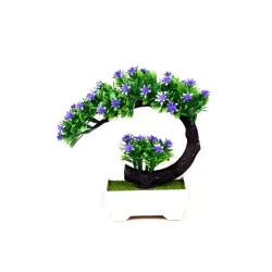 Japanese pink & purple flowers - artificial bonsai potKunstbloemen