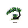 Japanese pink & purple flowers - artificial bonsai potKunstbloemen