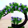 Japanese pink & purple flowers - artificial bonsai potKunstbloemen