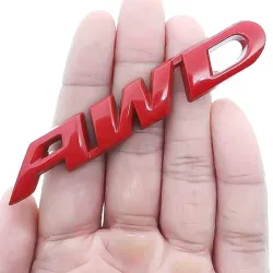 3D AWD - autosticker - chroomStickers