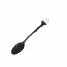 Vintage carved tea & dessert spoon with crystalBestek