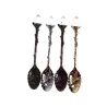 Vintage carved tea & dessert spoon with crystalBestek