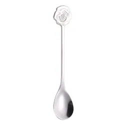 Heart & flower shape stainless steel spoon for tea & dessertsBestek