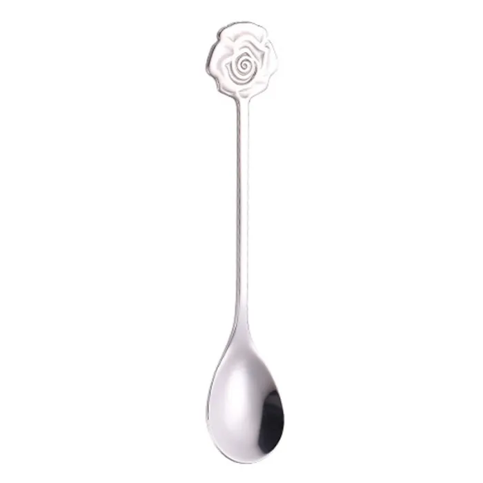 Heart & flower shape stainless steel spoon for tea & dessertsBestek