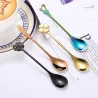 Heart & flower shape stainless steel spoon for tea & dessertsBestek