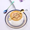 Heart & flower shape stainless steel spoon for tea & dessertsBestek