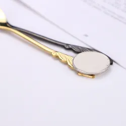 Heart & flower shape stainless steel spoon for tea & dessertsBestek