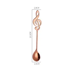 Decorative spoon with music note for tea & coffee & desserts - stainless steelBestek