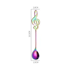 Decorative spoon with music note for tea & coffee & desserts - stainless steelBestek