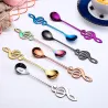 Decorative spoon with music note for tea & coffee & desserts - stainless steelBestek