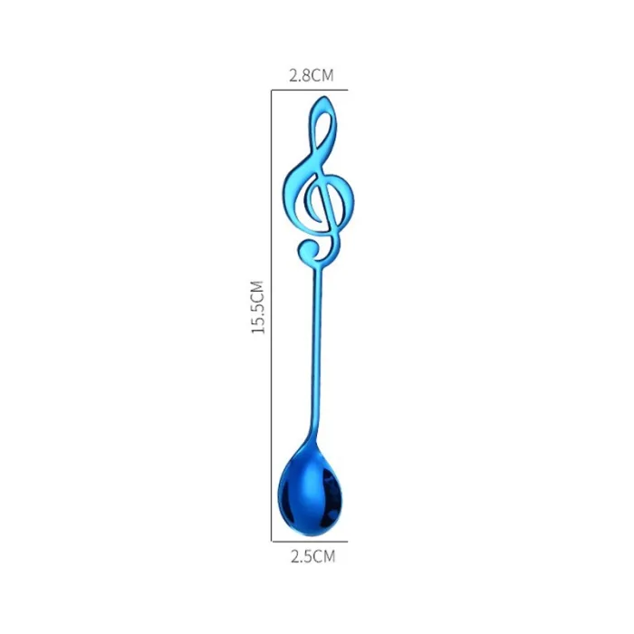 Decorative spoon with music note for tea & coffee & desserts - stainless steelBestek