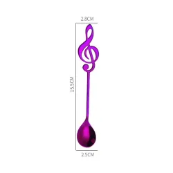 Decorative spoon with music note for tea & coffee & desserts - stainless steelBestek