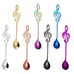 Decorative spoon with music note for tea & coffee & desserts - stainless steelBestek