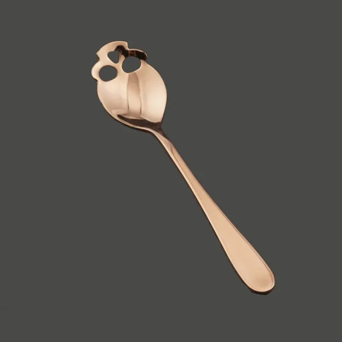 Skull shaped stainless steel spoon for tea & coffee & dessertsBestek