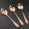 Skull shaped stainless steel spoon for tea & coffee & dessertsBestek