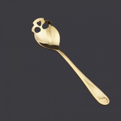 Skull shaped stainless steel spoon for tea & coffee & dessertsBestek