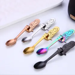 Decorative stainless steel teaspoons for tea & coffee & dessertsBestek