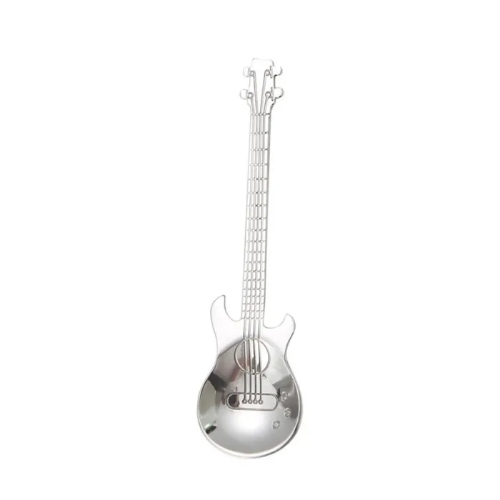 Roestvrijstalen theelepel met gitaar voor thee & koffie & dessertsBestek