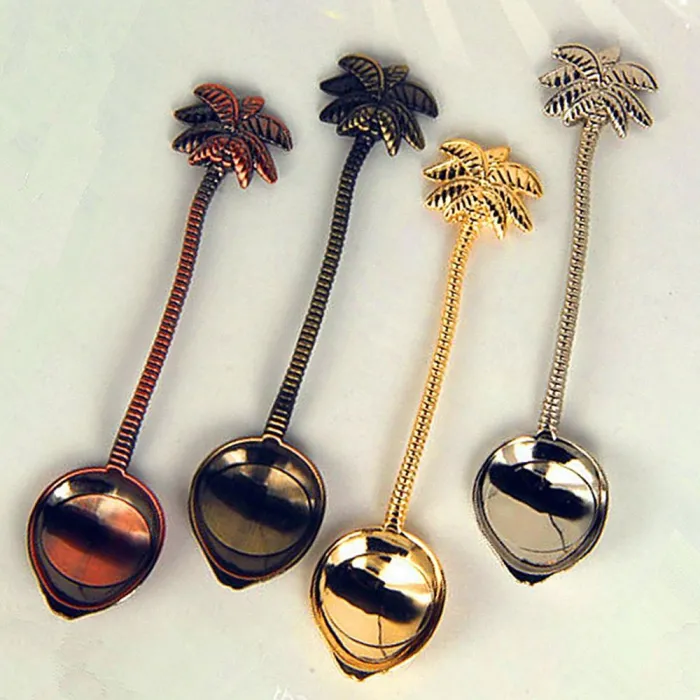Royal vintage theelepel met kokospalm voor thee - koffie & dessertsBestek