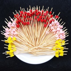Decorative bamboo sticks for cocktail skewers 12cm 100 piecesBarbecue - BBQ
