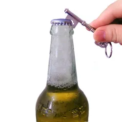Key shaped bottle opener with keyringBar supply