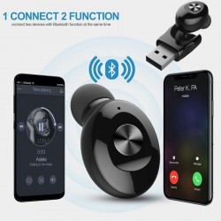 5.0 mini Bluetooth earphone - wireless earbud pod with USB charging