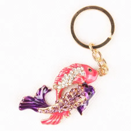 Crystal couple fish - keychainKeyrings