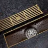 Antique brass - bathroom floor drain - wire strainerDrains