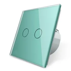 Luxury wall light switch with touch sensor - crystal glass - 2gang & 1 waySchakelaars