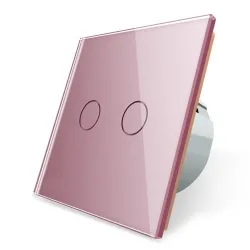 Luxury wall light switch with touch sensor - crystal glass - 2gang & 1 waySchakelaars