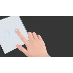 Luxury wall light switch with touch sensor - crystal glass - 2gang & 1 waySchakelaars