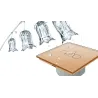 Luxury wall light switch with touch sensor - crystal glass - 2gang & 1 waySchakelaars