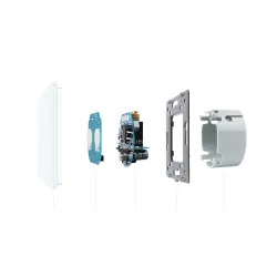 Luxury wall light switch with touch sensor - crystal glass - 2gang & 1 waySchakelaars
