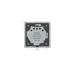 Luxury wall light switch with touch sensor - crystal glass - 2gang & 1 waySchakelaars