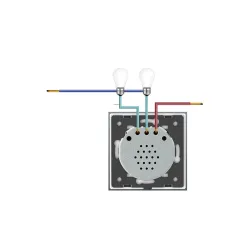 Luxury wall light switch with touch sensor - crystal glass - 2gang & 1 waySchakelaars