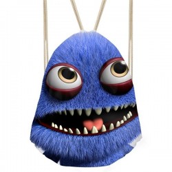 3D smiley monster - backpack with drawstringsTassen