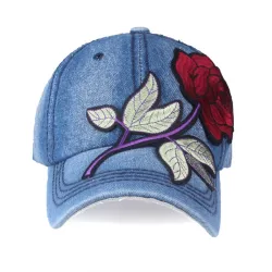 Jeans baseball cap with red rosePetten & Hoeden