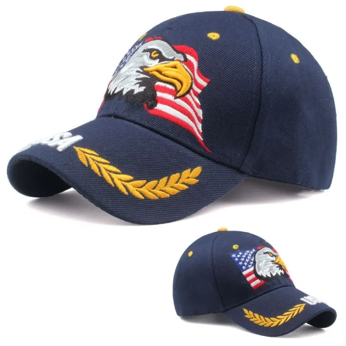 Baseball cap with USA flag & eagle - unisexHoeden & Petten