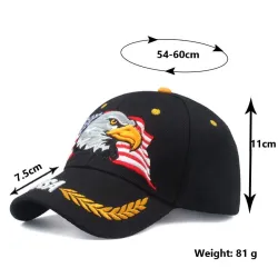 Baseball cap with USA flag & eagle - unisexHoeden & Petten