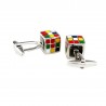 Cufflinks with coloured cubes