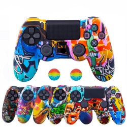 Playstation Dual Shock PS4 Pro Slim - protective skin for controller & 2 thumb stick grips capsAccessoires