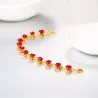 Gold & silver bracelet with red rosesArmbanden