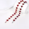 Gold & silver bracelet with red rosesArmbanden