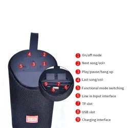Bluetooth speaker - portable wireless mini column - 3D 10W - FM TF cardBluetooth Luidsprekers