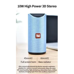 Bluetooth speaker - portable wireless mini column - 3D 10W - FM TF cardBluetooth Luidsprekers
